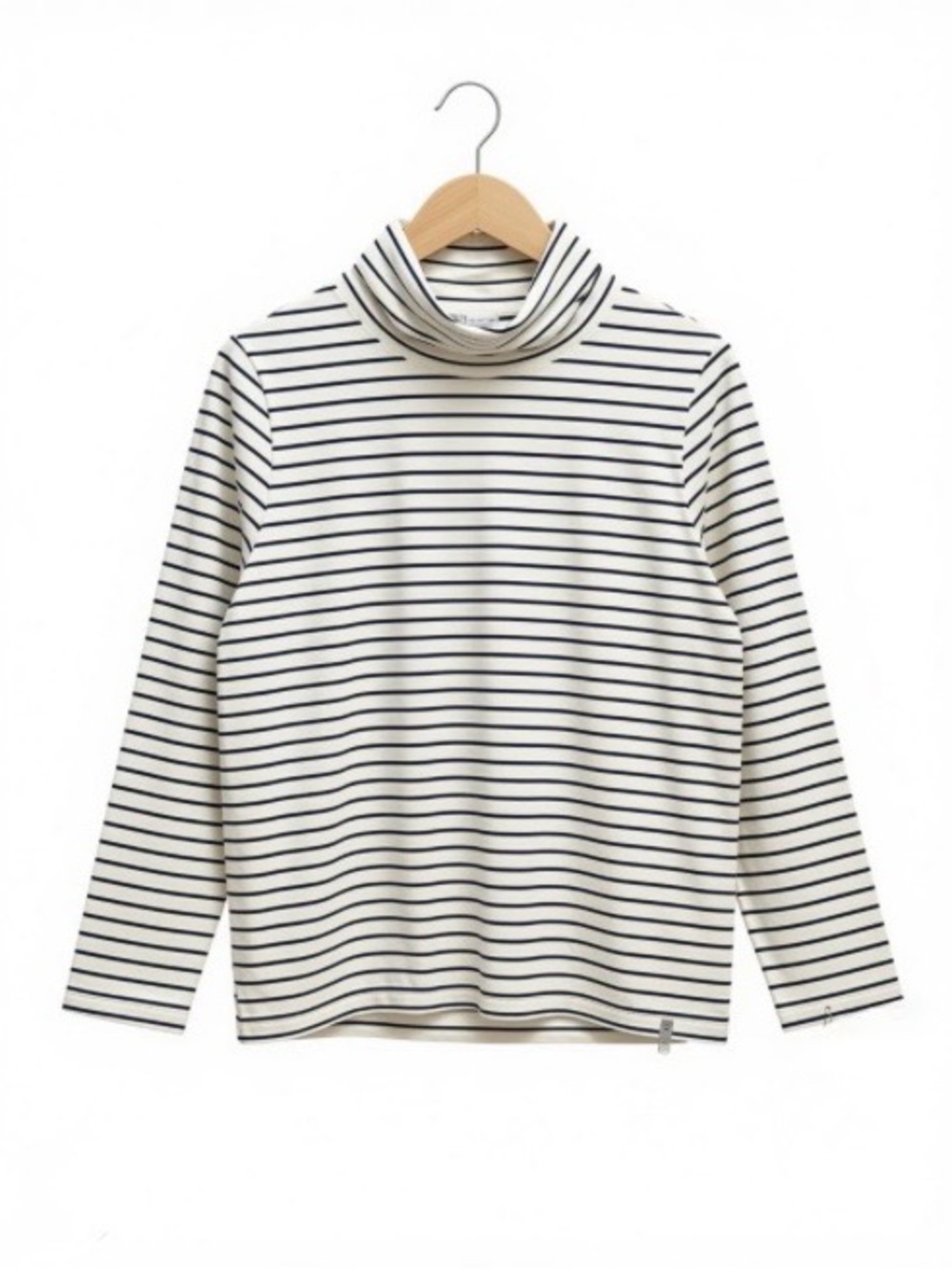 NWT Talbots Black/White Stripe Turtleneck Top